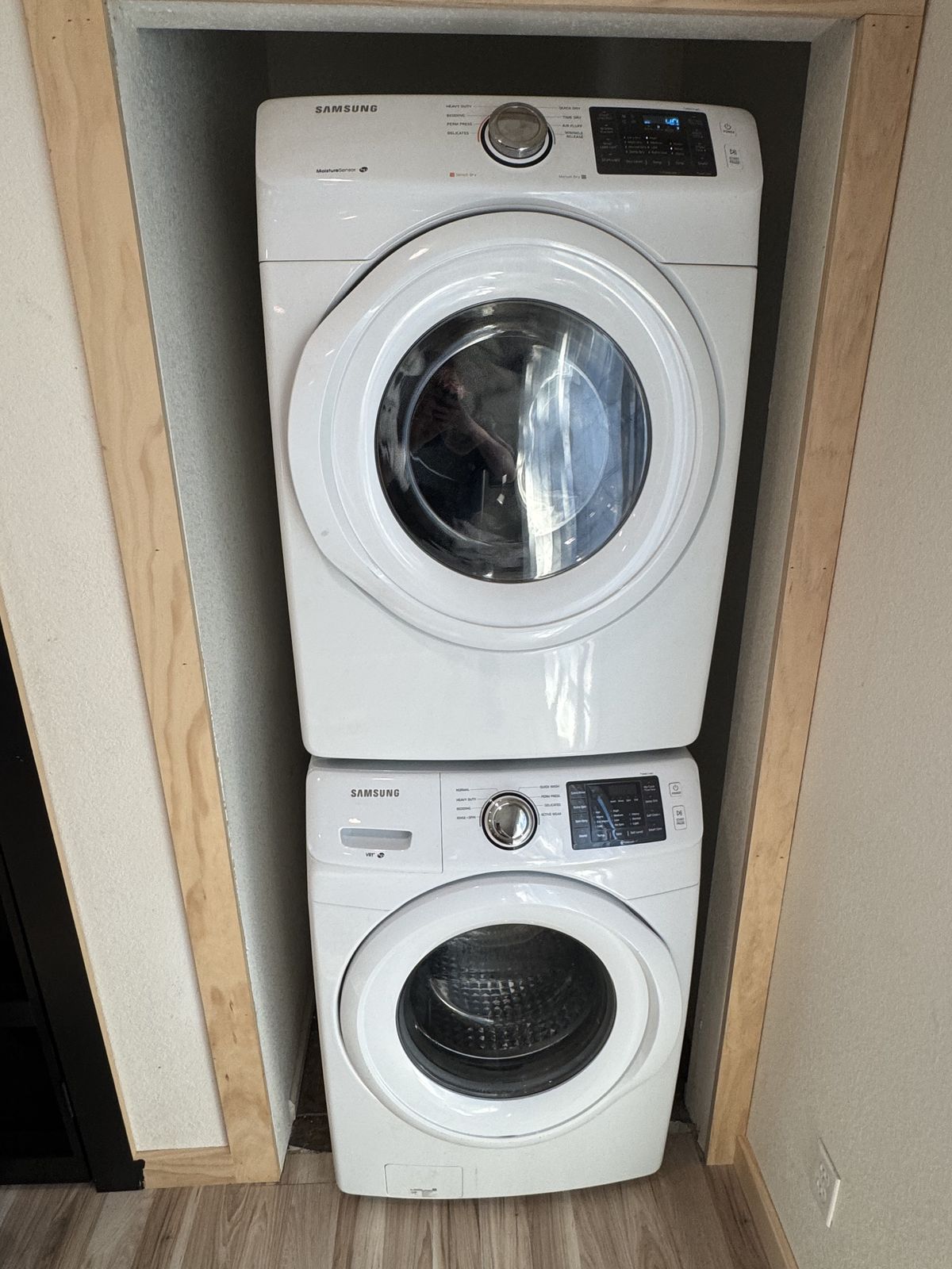 White washer and dryer pair